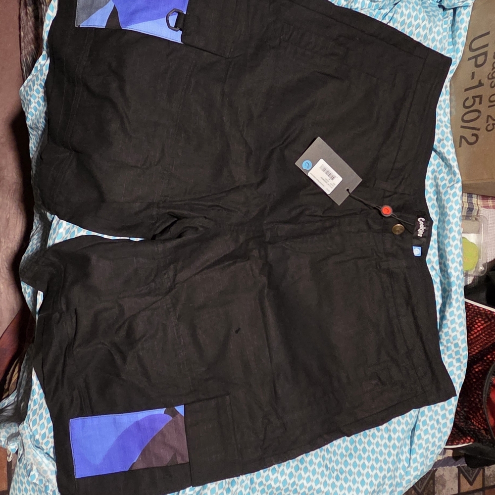 Men's Black and Blue Pants